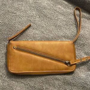 Free People wallet/wristlet camel color